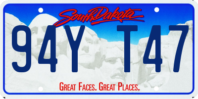 SD license plate 94YT47