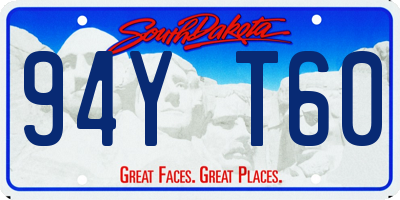 SD license plate 94YT60