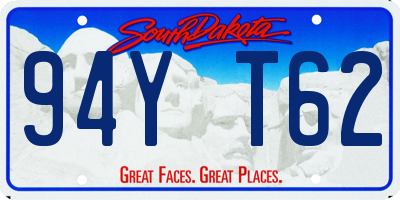 SD license plate 94YT62