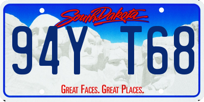 SD license plate 94YT68