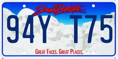 SD license plate 94YT75