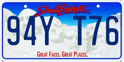 SD license plate 94YT76