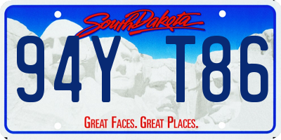 SD license plate 94YT86