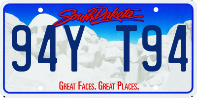 SD license plate 94YT94