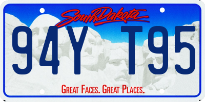 SD license plate 94YT95