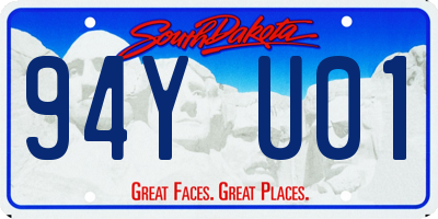 SD license plate 94YU01