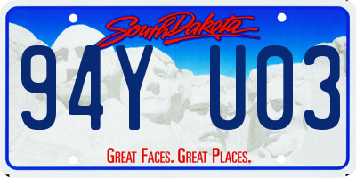 SD license plate 94YU03