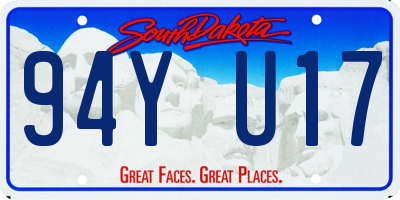SD license plate 94YU17