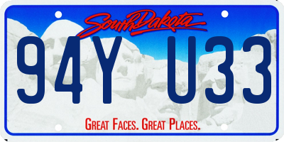 SD license plate 94YU33