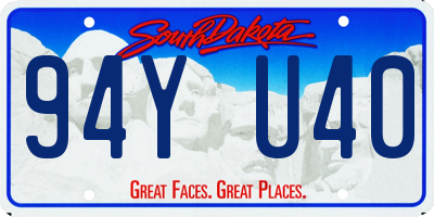 SD license plate 94YU40