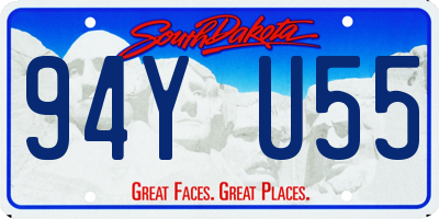 SD license plate 94YU55