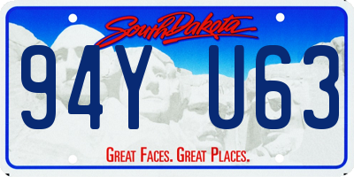 SD license plate 94YU63