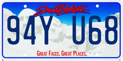 SD license plate 94YU68