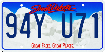 SD license plate 94YU71