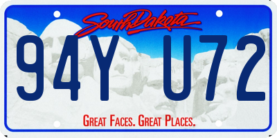 SD license plate 94YU72
