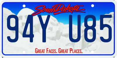 SD license plate 94YU85