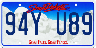 SD license plate 94YU89