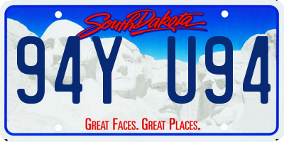 SD license plate 94YU94