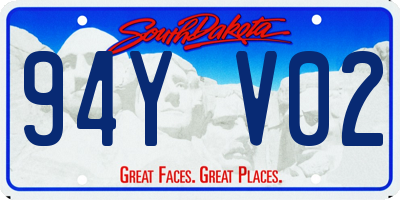 SD license plate 94YV02