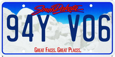 SD license plate 94YV06
