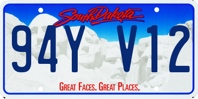 SD license plate 94YV12