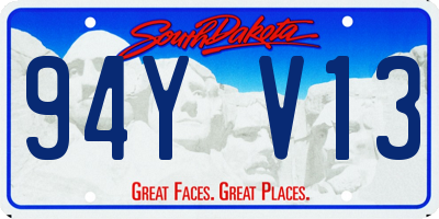 SD license plate 94YV13