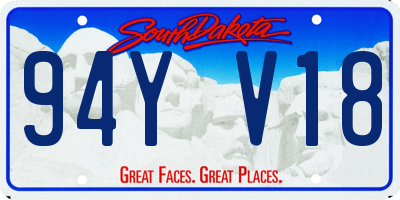 SD license plate 94YV18