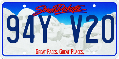 SD license plate 94YV20