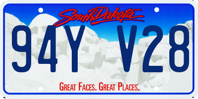 SD license plate 94YV28
