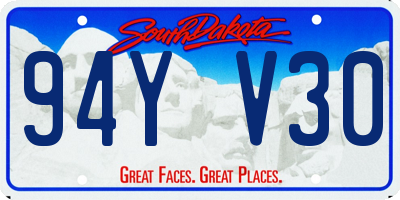 SD license plate 94YV30