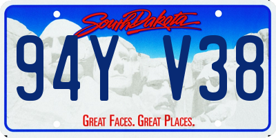 SD license plate 94YV38