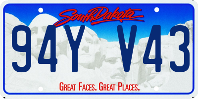 SD license plate 94YV43
