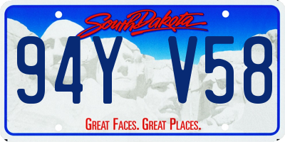 SD license plate 94YV58