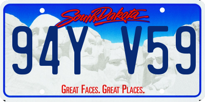 SD license plate 94YV59