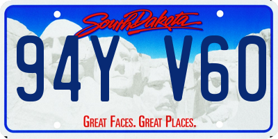 SD license plate 94YV60