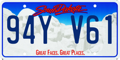 SD license plate 94YV61