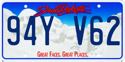 SD license plate 94YV62