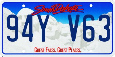 SD license plate 94YV63