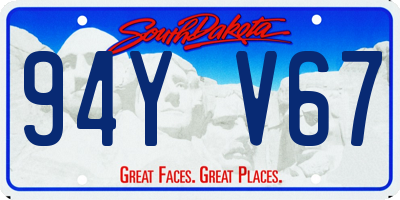 SD license plate 94YV67