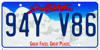 SD license plate 94YV86