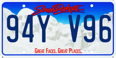 SD license plate 94YV96