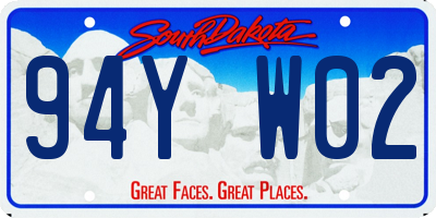 SD license plate 94YW02