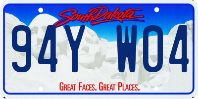 SD license plate 94YW04
