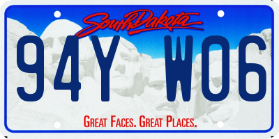 SD license plate 94YW06