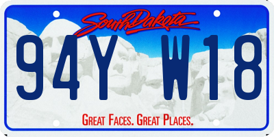 SD license plate 94YW18