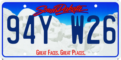 SD license plate 94YW26