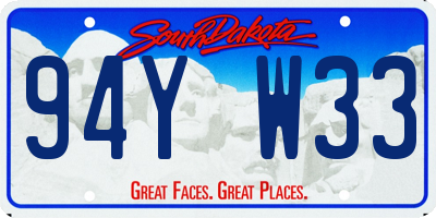 SD license plate 94YW33