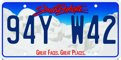 SD license plate 94YW42