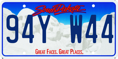 SD license plate 94YW44