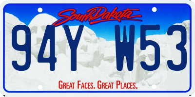 SD license plate 94YW53